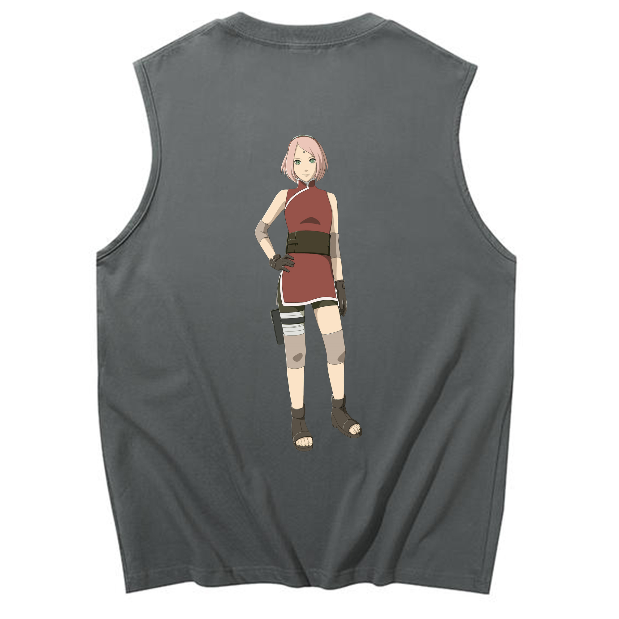 （画像用） NARUTO -ナルト- 春野サクラ Haruno Sakura コットン100％タンクトップ（背面プリント）